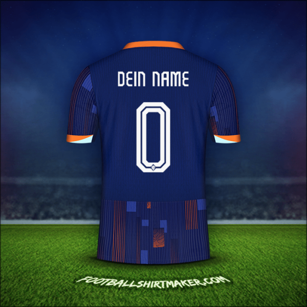 Trikot Niederlande 2024 Auswärts -  dein name - 0