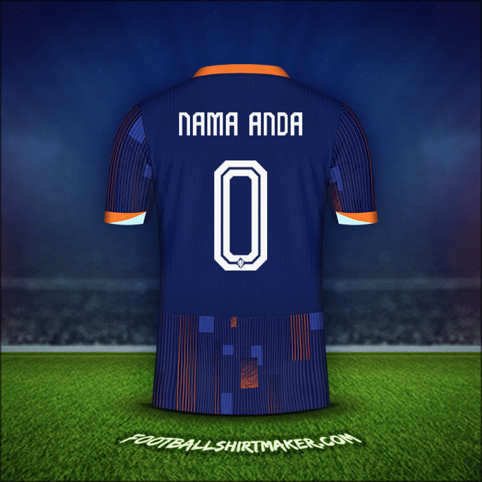Jersey Belanda 2024 Alternatif -  nama anda - 0