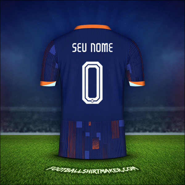 Camisa Países Baixos 2024 Alternativa -  seu nome - 0