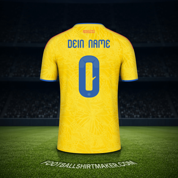 Trikot Kolumbien Weltmeisterschaft 2026 -  dein name - 0