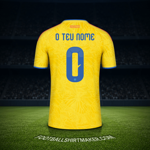 Camisola Colômbia Copa do Mundo 2026 -  o teu nome - 0
