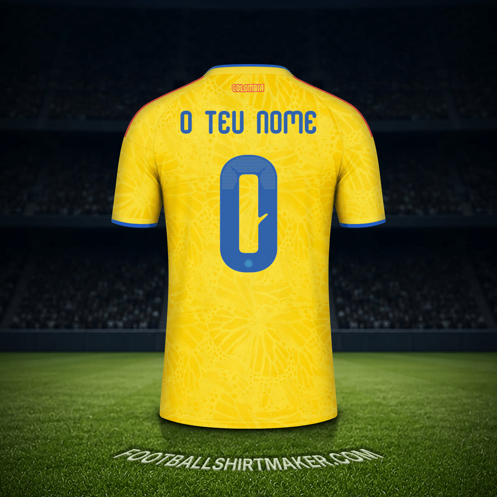 Camisola Colômbia Copa do Mundo 2026 -  o teu nome - 0