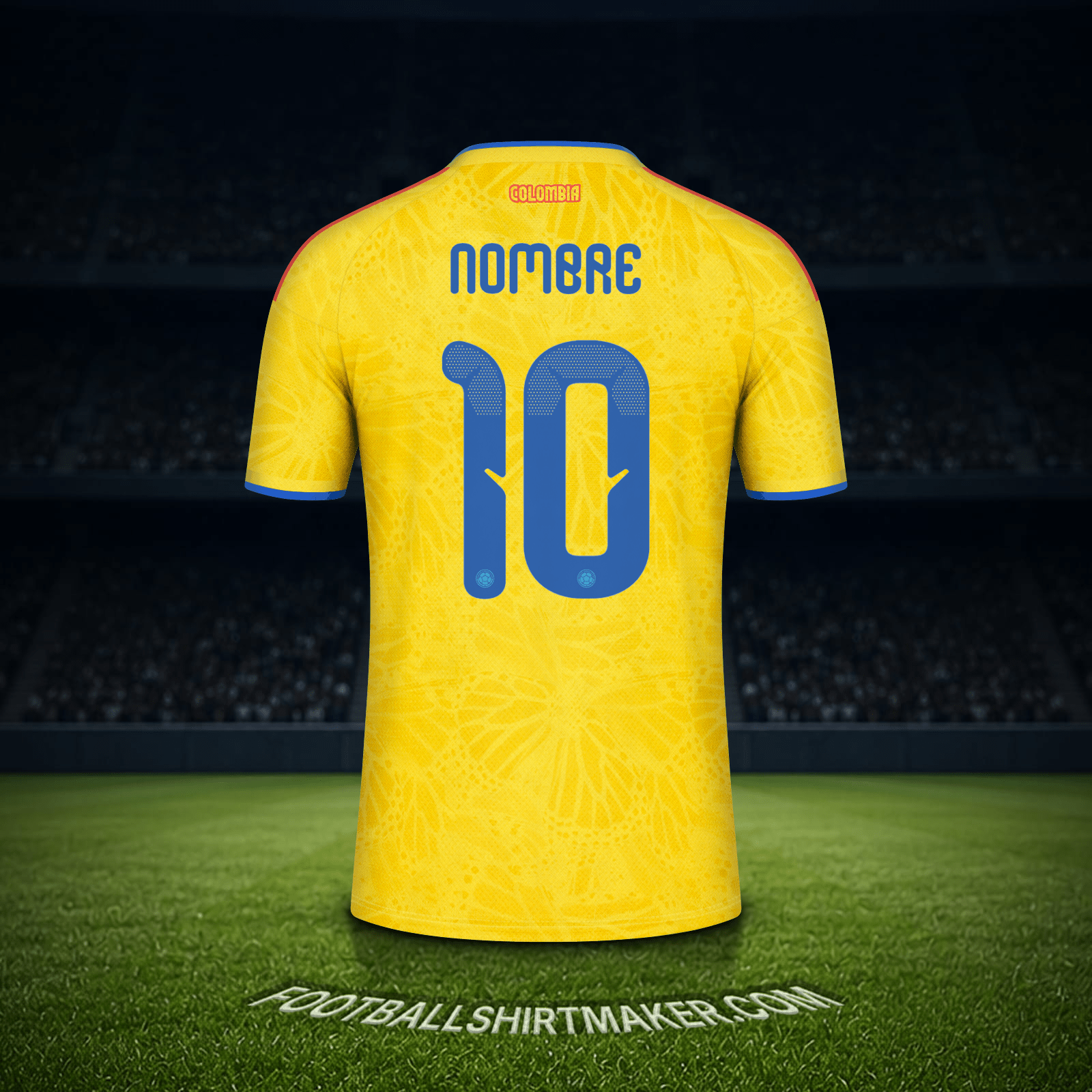 Camiseta Colombia Mundial 2026 -  nombre - 10