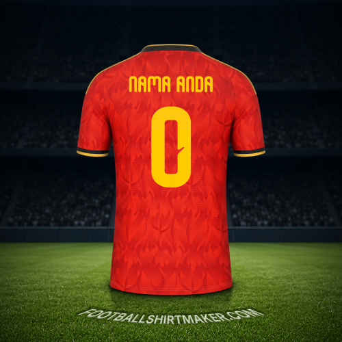 Jersey Belgia Piala Dunia 2026 -  nama anda - 0