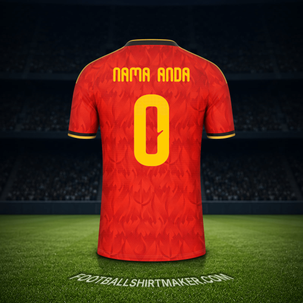 Jersey Belgia Piala Dunia 2026 -  nama anda - 0