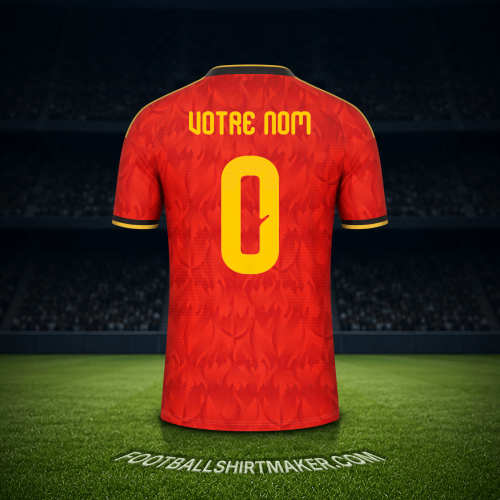 Maillot Belgique Coupe du monde 2026 -  votre nom - 0