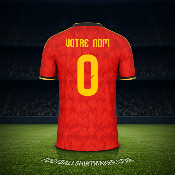 Maillot Belgique Coupe du monde 2026 -  votre nom - 0