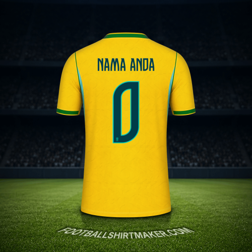 Jersey Brasil Piala Dunia 2026 -  nama anda - 0