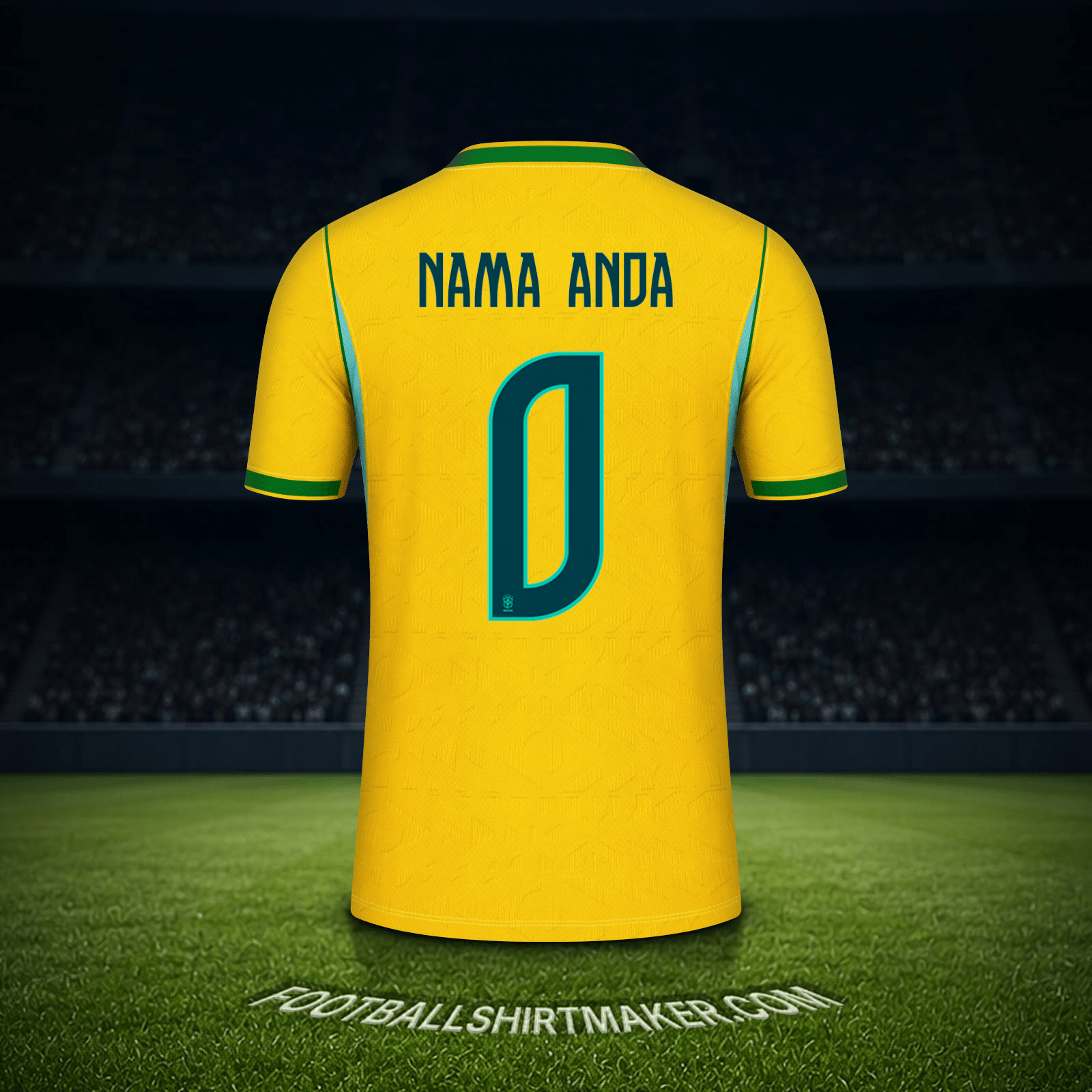 Jersey Brasil Piala Dunia 2026 -  nama anda - 0