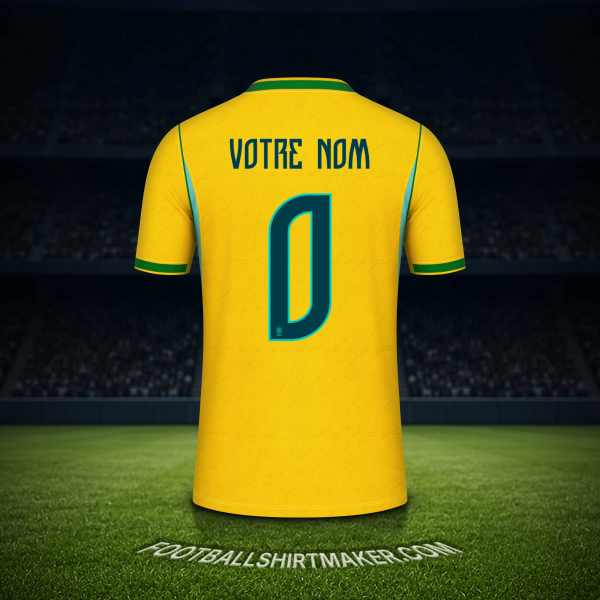 Maillot Brésil Coupe du monde 2026 -  votre nom - 0