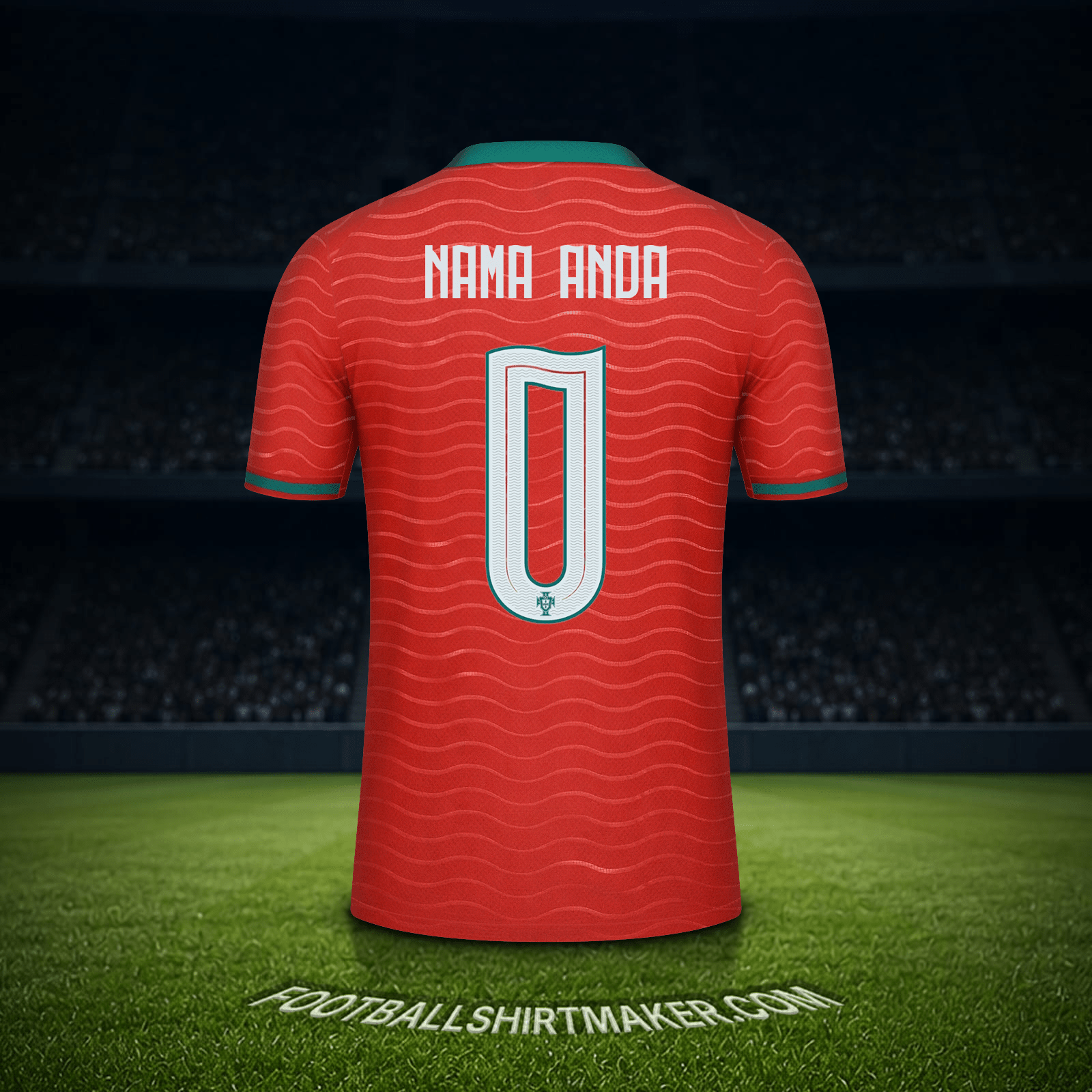 Jersey Portugal Piala Dunia 2026 -  nama anda - 0