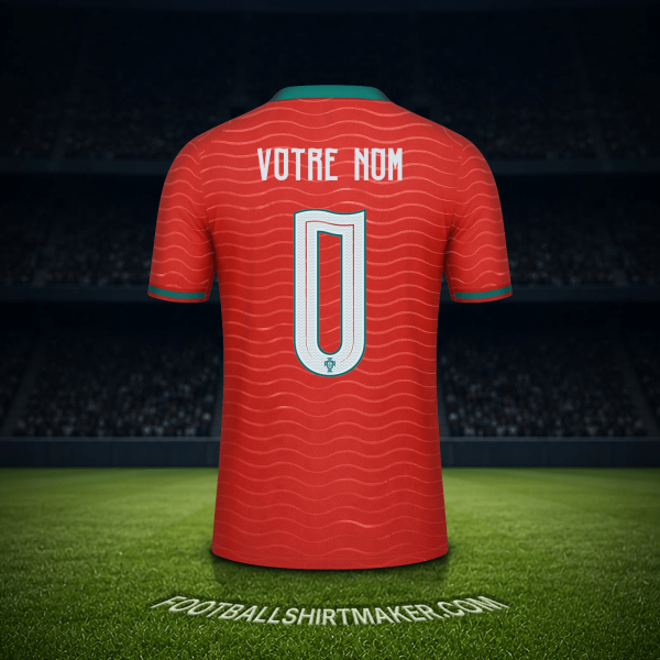 Maillot Portugal Coupe du monde 2026 -  votre nom - 0