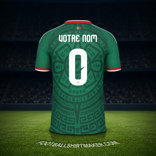 Maillot Mexique Coupe du monde 2026 -  votre nom - 0