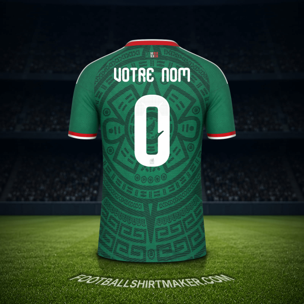 Maillot Mexique Coupe du monde 2026 -  votre nom - 0