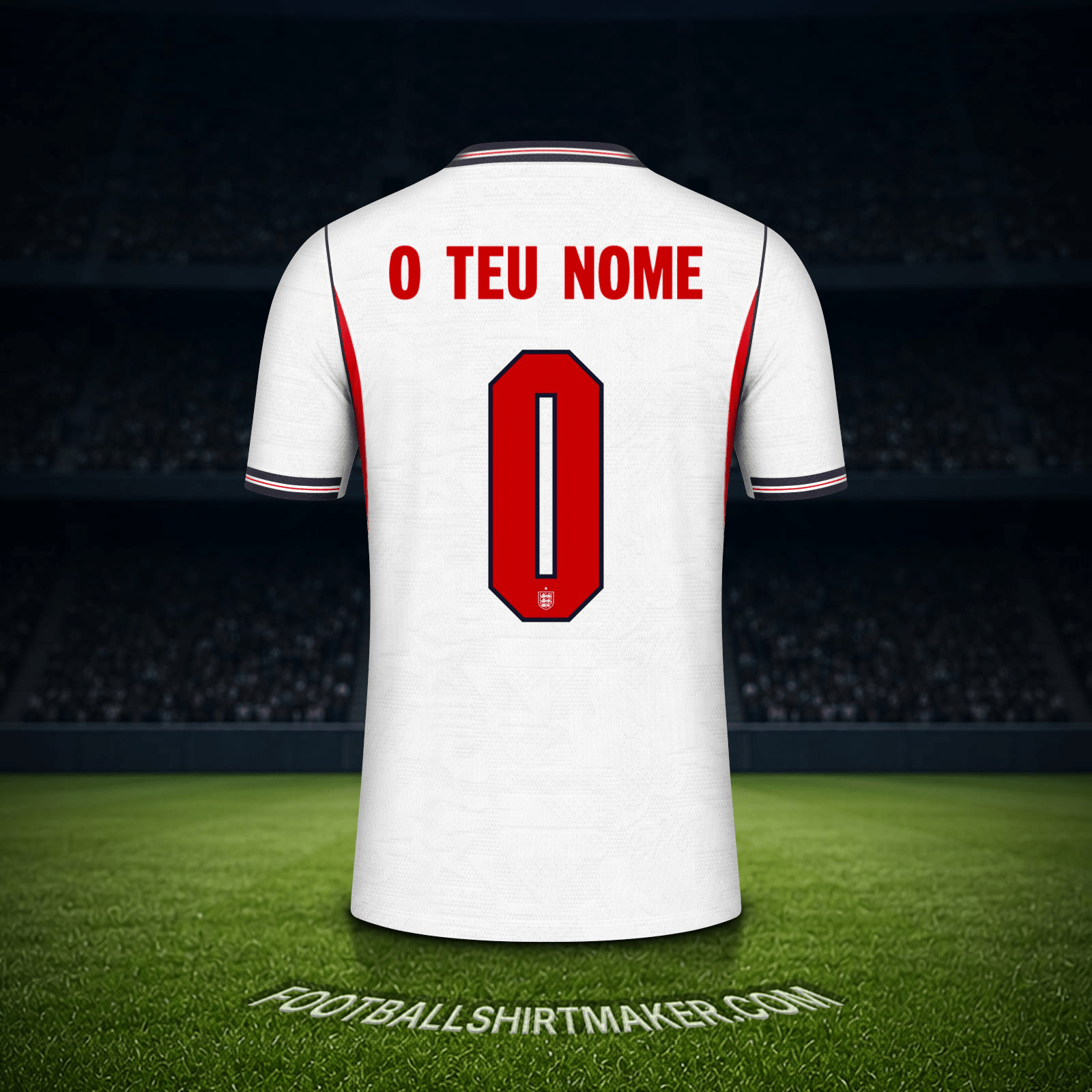 Camisola Inglaterra Copa do Mundo 2026 -  o teu nome - 0