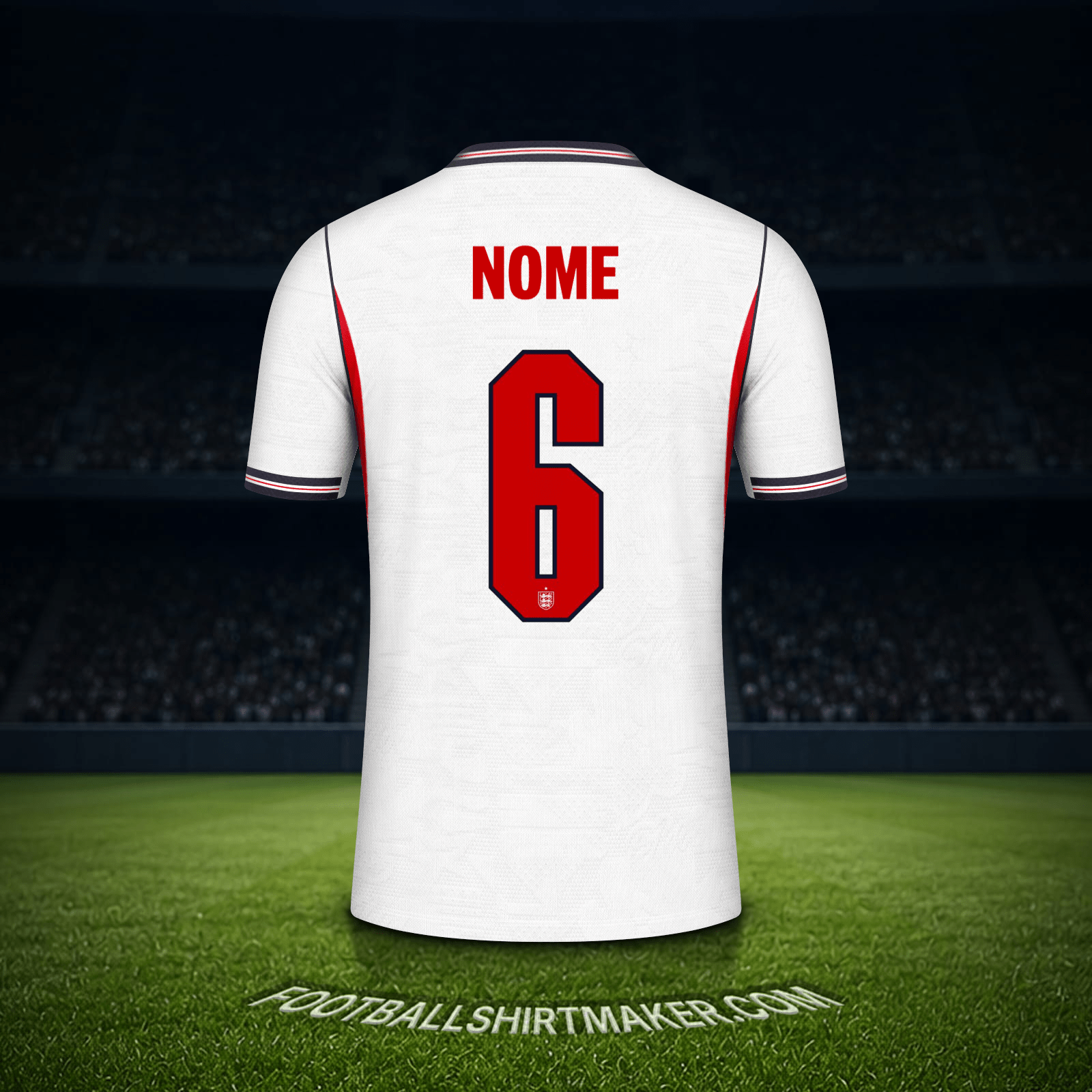 Camisa Inglaterra Copa do Mundo 2026 -  nome - 6