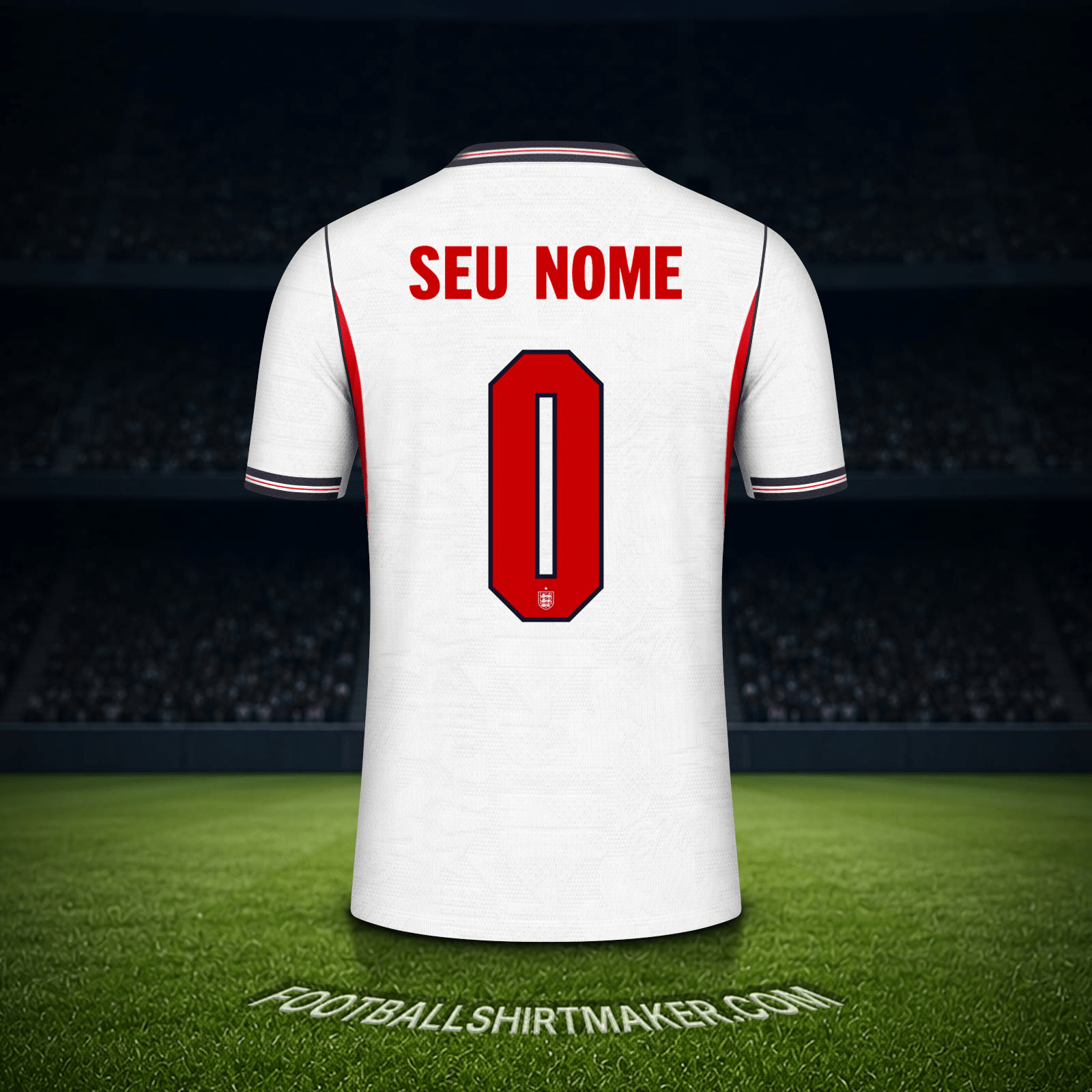 Camisa Inglaterra Copa do Mundo 2026 -  seu nome - 0