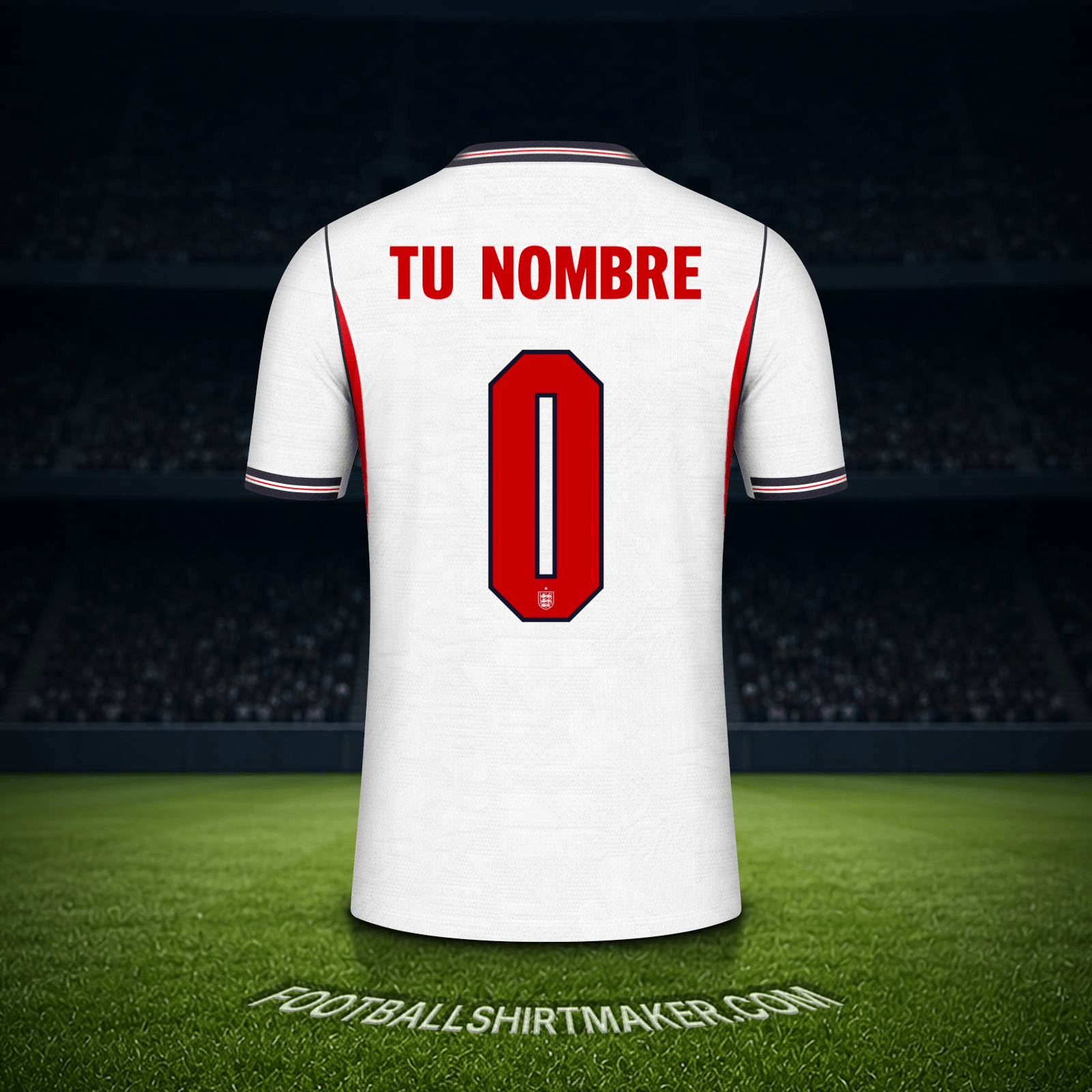 Jersey Inglaterra Mundial 2026 -  tu nombre - 0