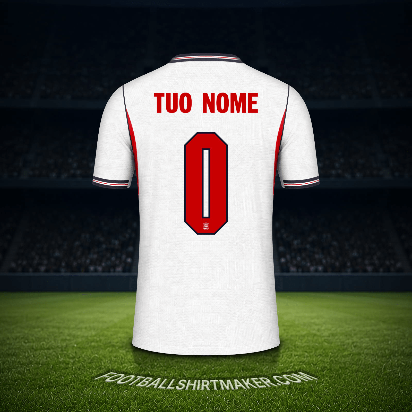 Maglia Inghilterra Mondiali 2026 -  tuo nome - 0