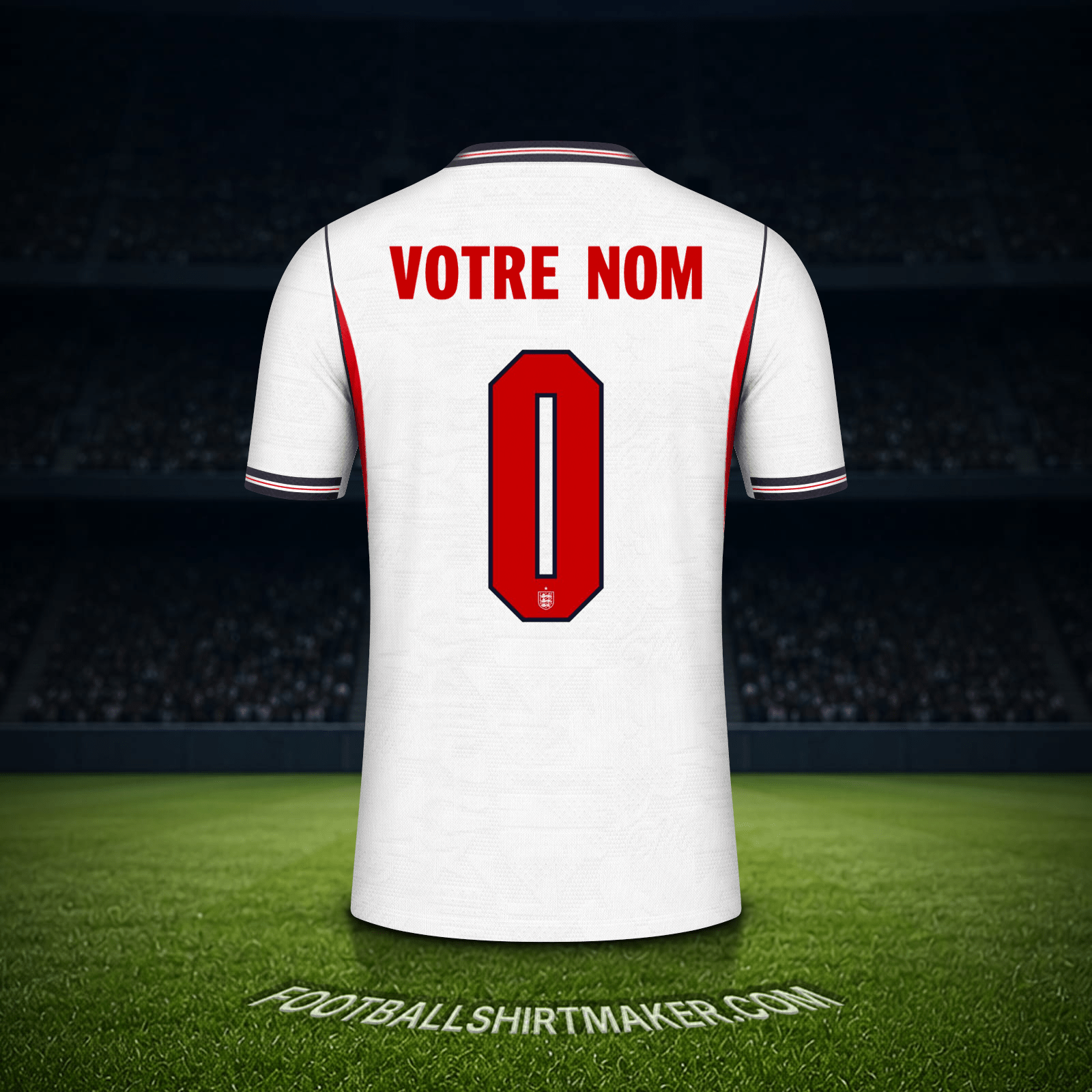 Maillot Angleterre Coupe du monde 2026 -  votre nom - 0