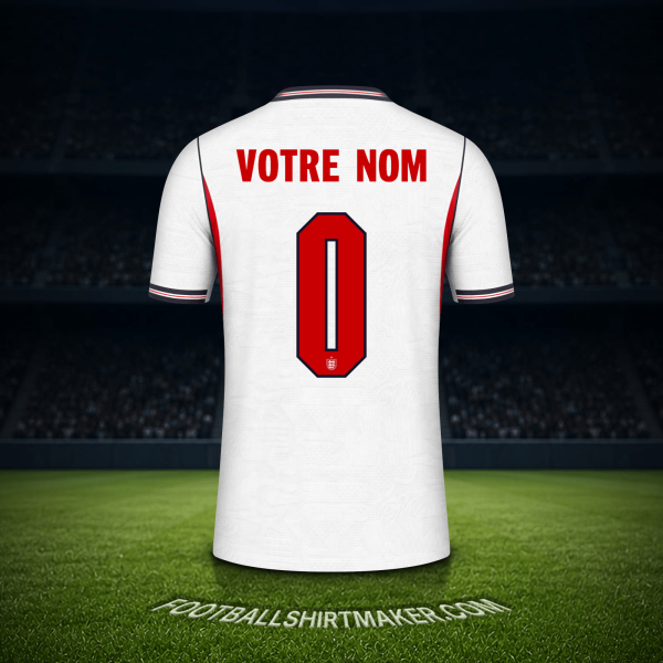 Maillot Angleterre Coupe du monde 2026 -  votre nom - 0