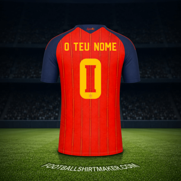 Camisola Espanha Copa do Mundo 2026 -  o teu nome - 0
