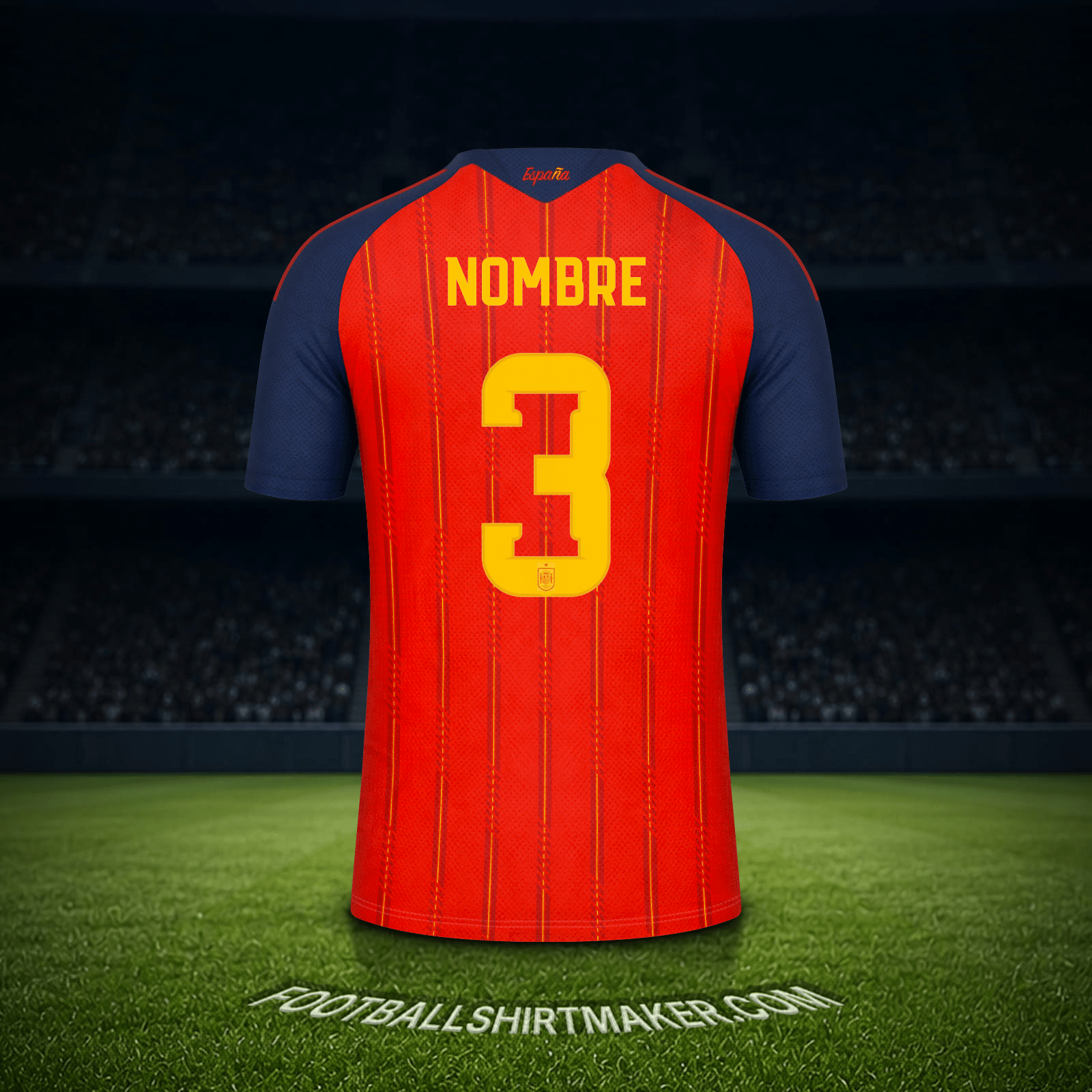 Jersey España Mundial 2026 -  nombre - 3