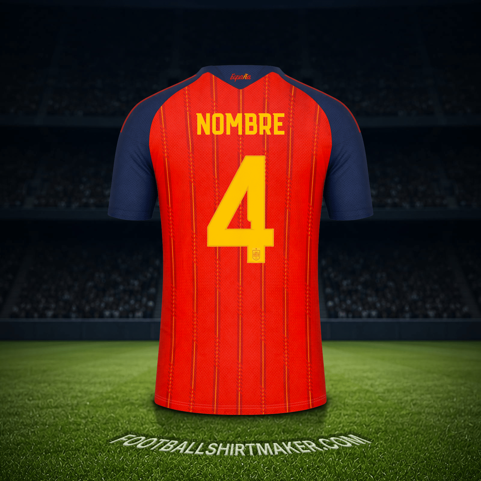 Jersey España Mundial 2026 -  nombre - 4