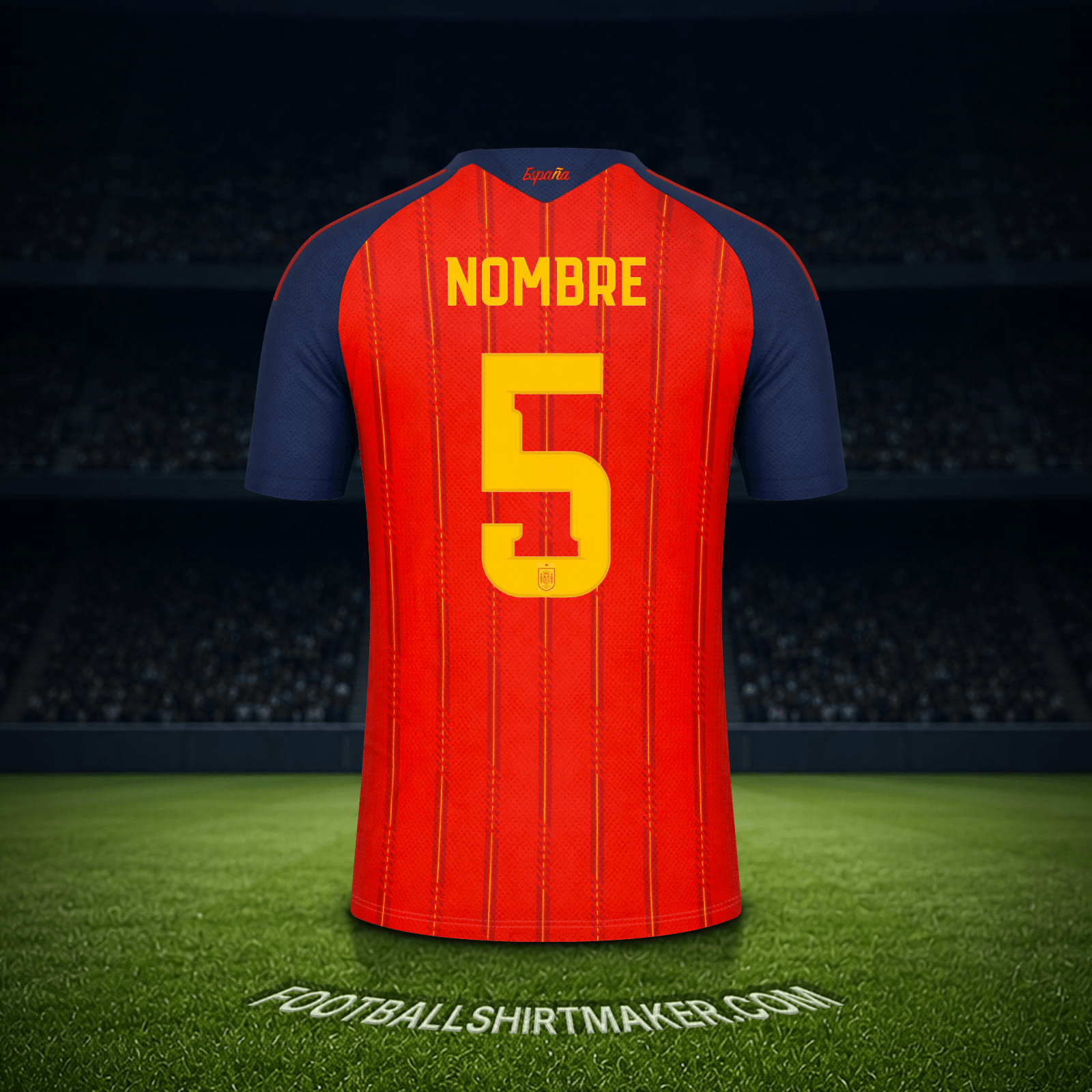 Jersey España Mundial 2026 -  nombre - 5