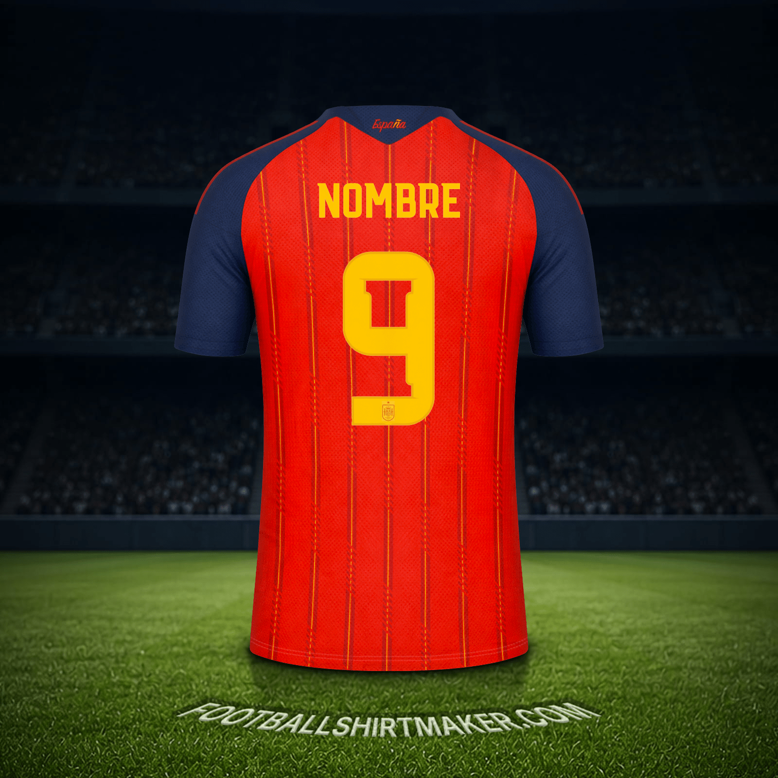 Jersey España Mundial 2026 -  nombre - 9