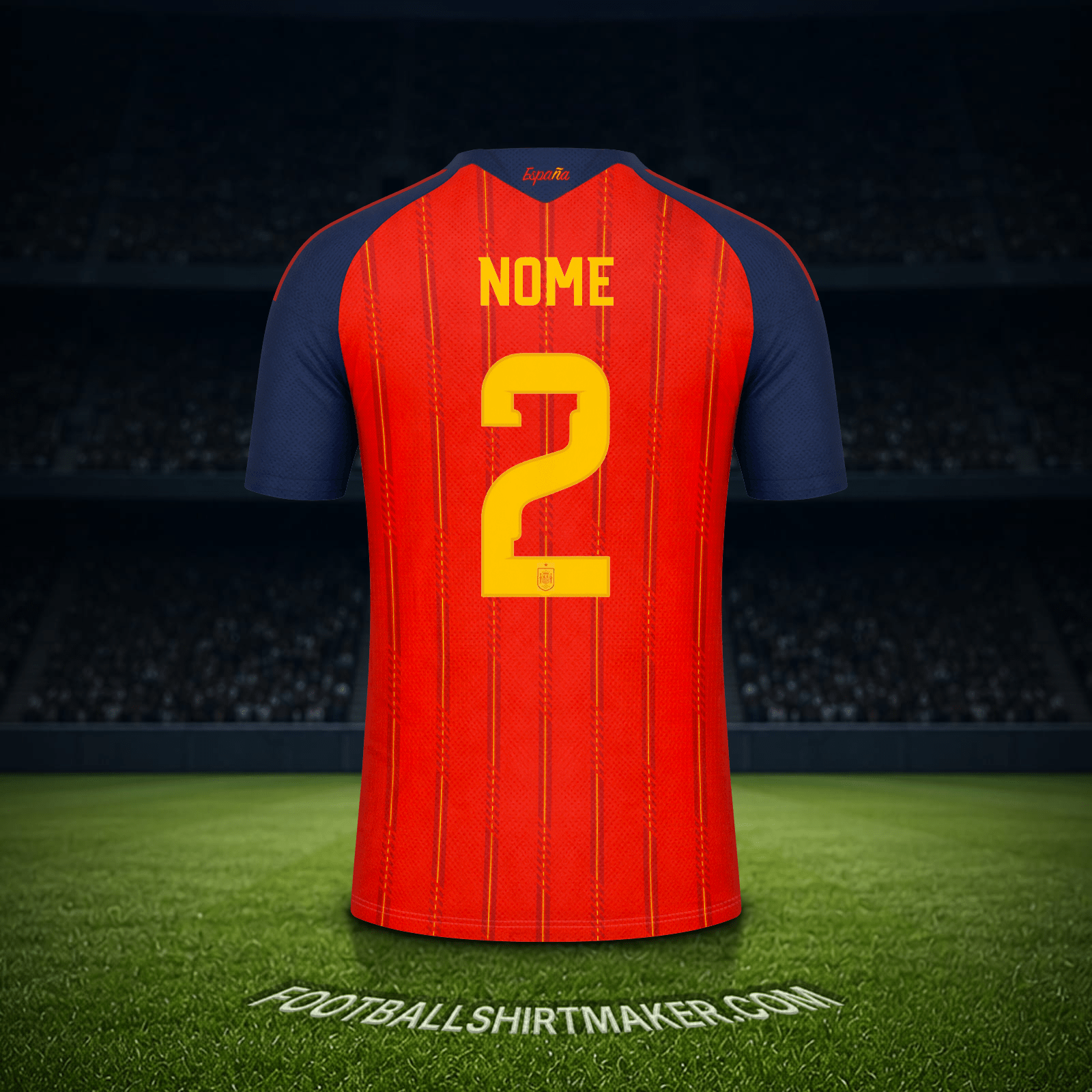 Camisola Espanha Copa do Mundo 2026 -  nome - 2