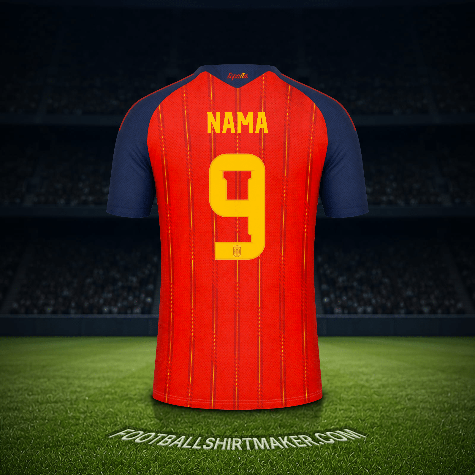 Jersey Spanyol Piala Dunia 2026 -  nama - 9