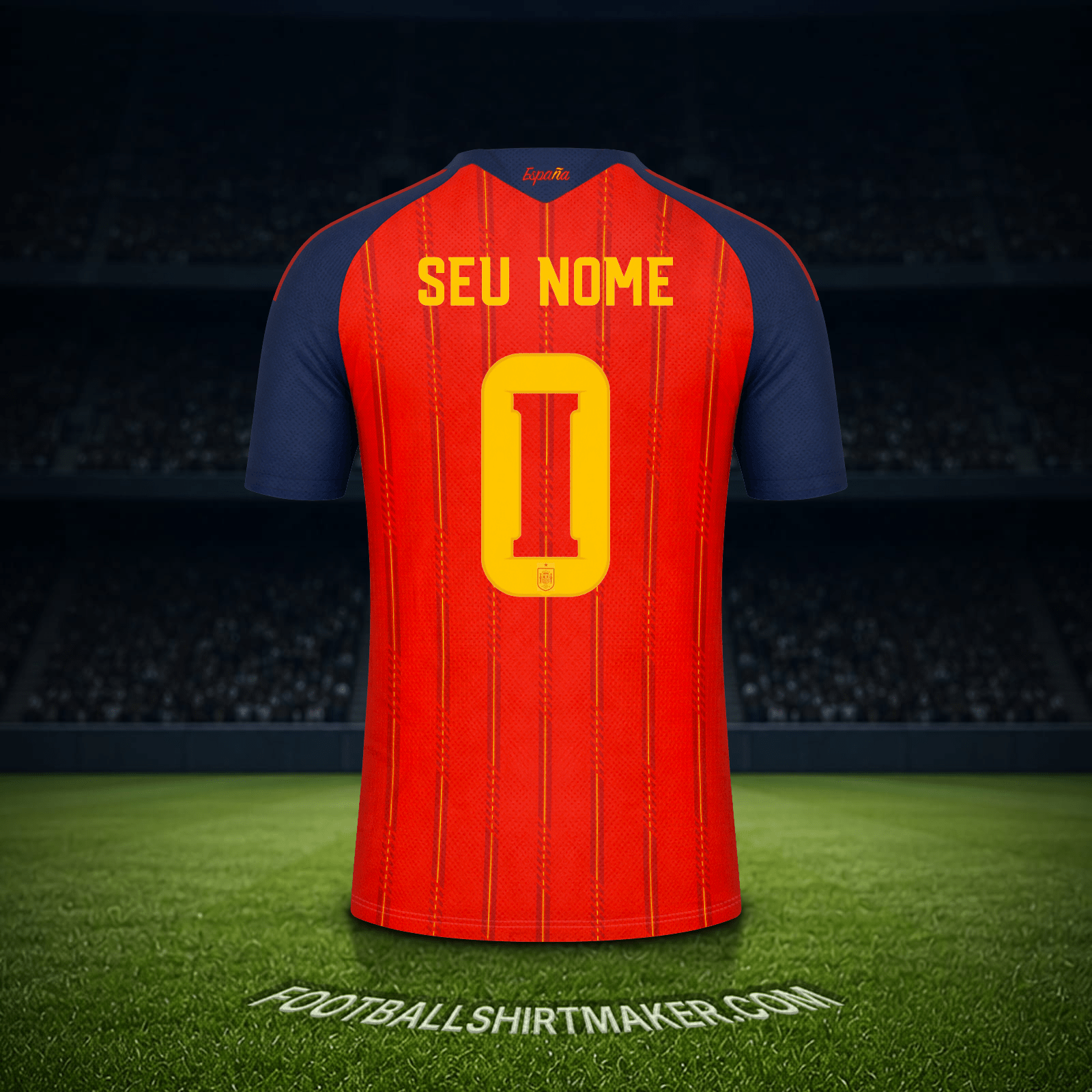 Camisa Espanha Copa do Mundo 2026 -  seu nome - 0