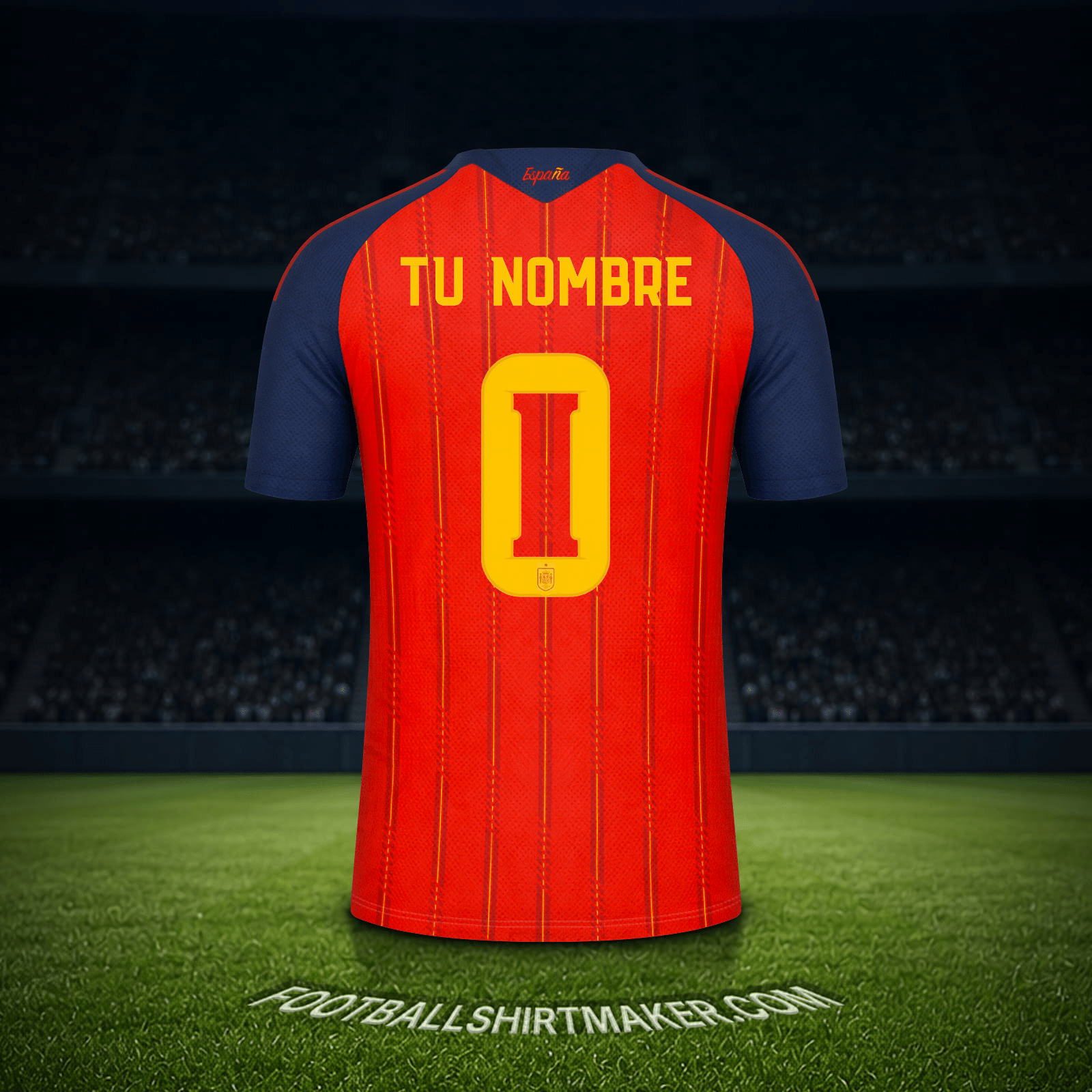 Jersey España Mundial 2026 -  tu nombre - 0