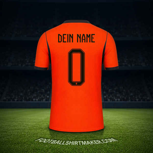 Trikot Niederlande Weltmeisterschaft 2026 -  dein name - 0