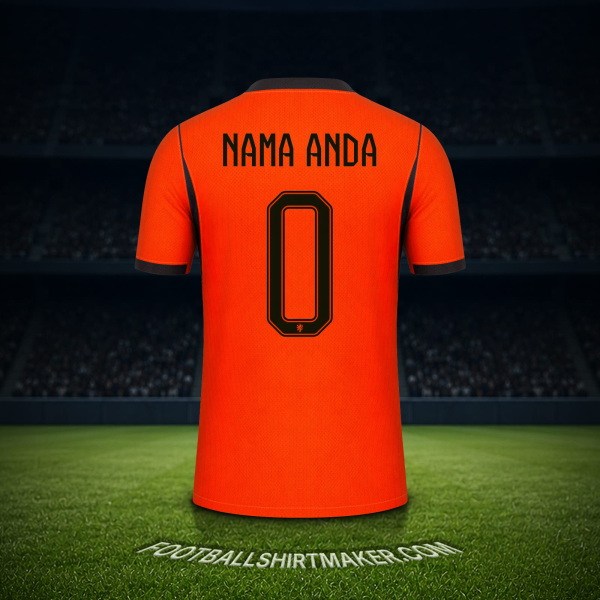 Jersey Belanda Piala Dunia 2026 -  nama anda - 0