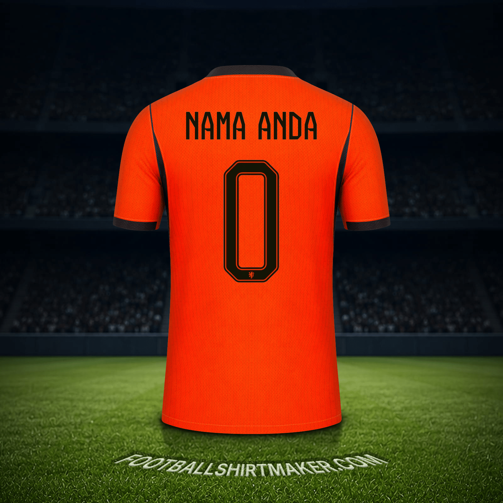 Jersey Belanda Piala Dunia 2026 -  nama anda - 0