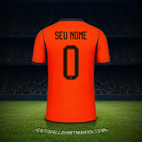 Camisa Países Baixos Copa do Mundo 2026 -  seu nome - 0