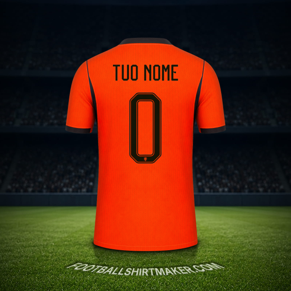 Maglia Paesi Bassi Mondiali 2026 -  tuo nome - 0