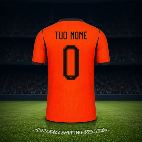 Maglia Paesi Bassi Mondiali 2026 -  tuo nome - 0