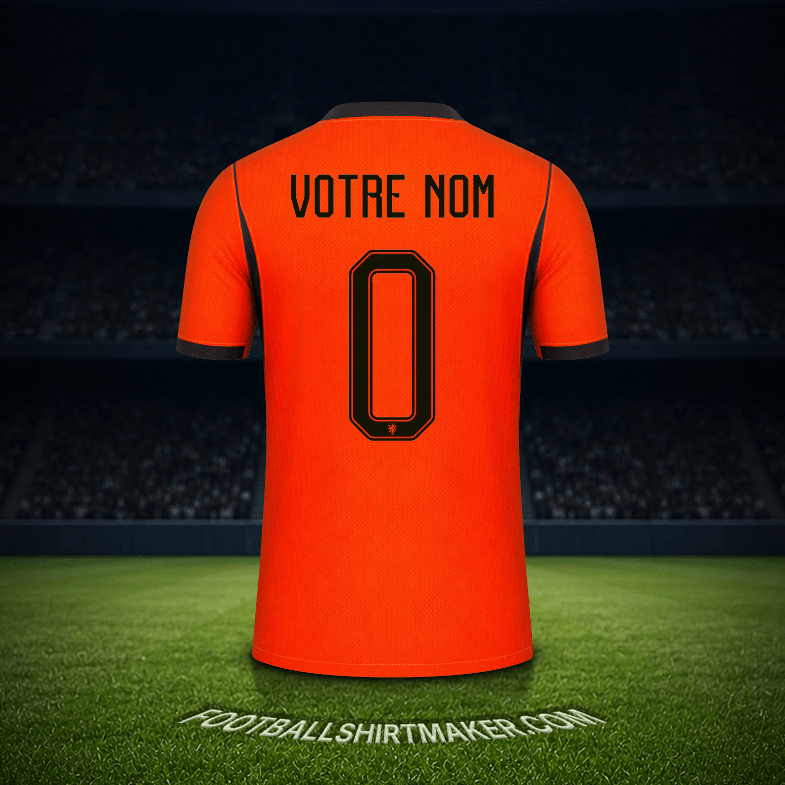 Maillot Pays-Bas Coupe du monde 2026 -  votre nom - 0