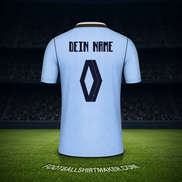 Trikot Uruguay Weltmeisterschaft 2026 -  dein name - 0