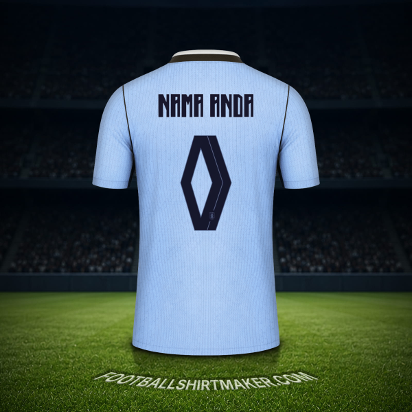 Jersey Uruguay Piala Dunia 2026 -  nama anda - 0