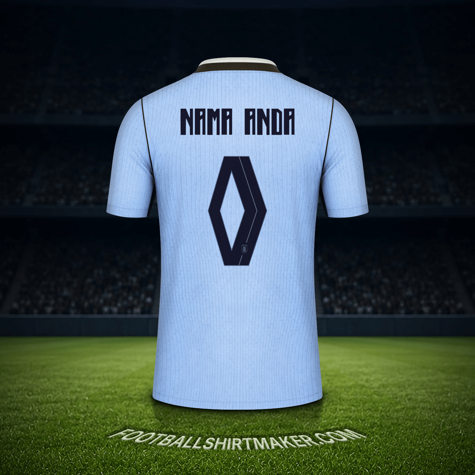 Jersey Uruguay Piala Dunia 2026 -  nama anda - 0