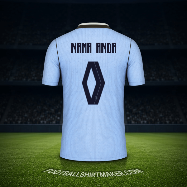 Jersey Uruguay Piala Dunia 2026 -  nama anda - 0