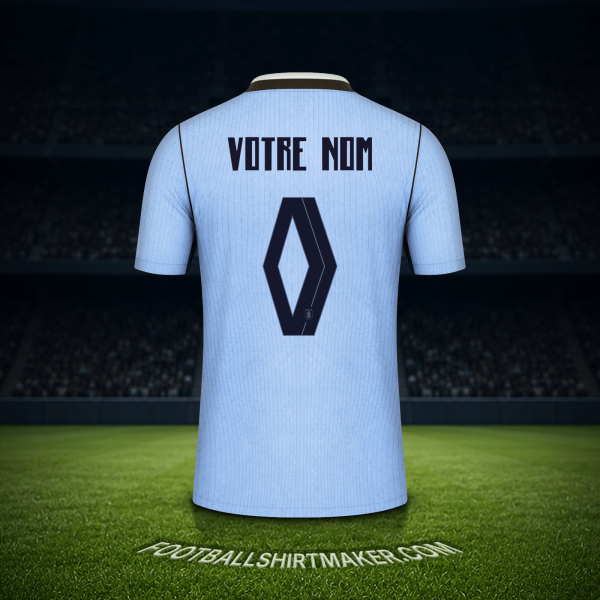 Maillot Uruguay Coupe du monde 2026 -  votre nom - 0