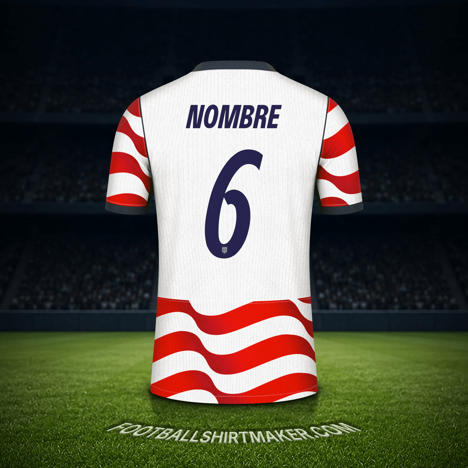 Jersey Estados Unidos Mundial 2026 -  nombre - 6