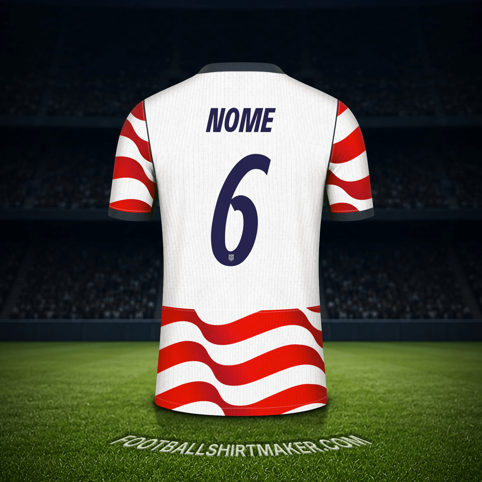 Maglia Stati Uniti Mondiali 2026 -  nome - 6