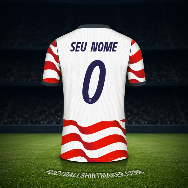 Camisa Estados Unidos Copa do Mundo 2026 -  seu nome - 0