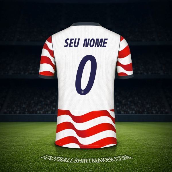 Camisa Estados Unidos Copa do Mundo 2026 -  seu nome - 0